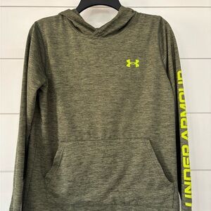 Under Armour Green Hoodie with Yellow Logo